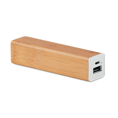 Powerbank with bamboo housing